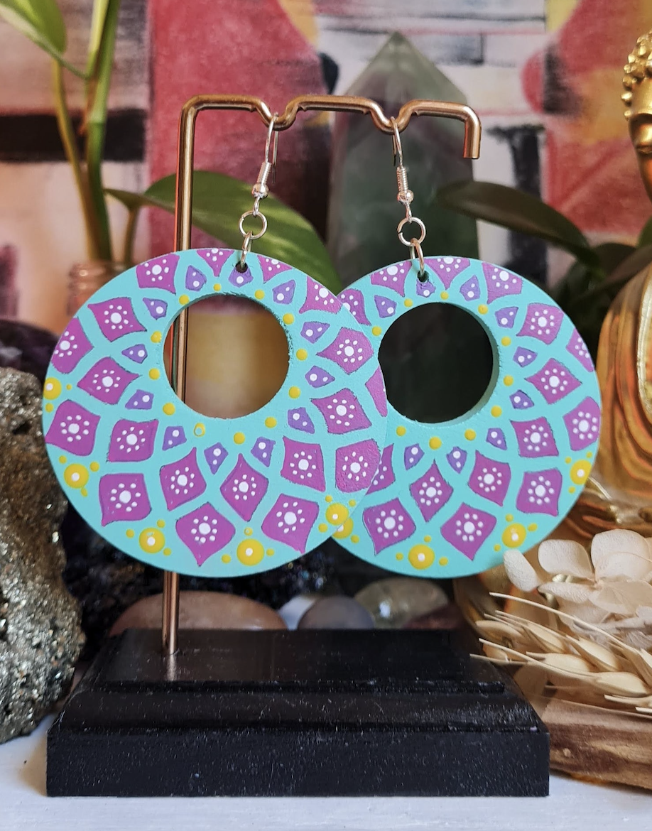 Hand-Painted Sea Breeze Earrings